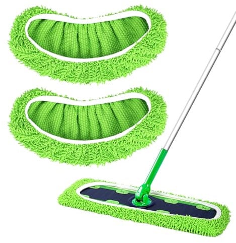 Yicotira Lot de 2 serpillères en microfibre réutilisables pour Swiffer - Secs et humides XL - Chiffons très résistants pour le nettoyage et le balayage du sol