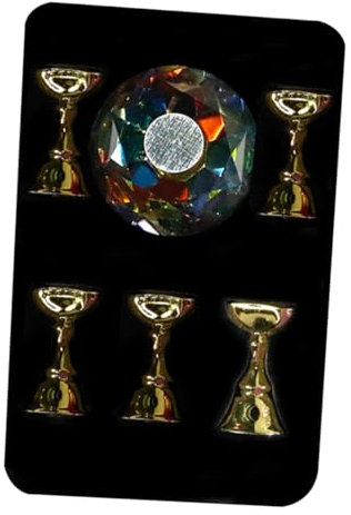 MERRYHAPY 1juego Soporte De Manicura Para Práctica De Uñas Base De Cristal Estante De Exhibición Para Manicura Aleatorios