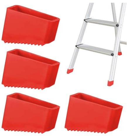 Giyofom 4 Pièces Couvre-Pieds D'Échelle Polyvalents Couvre-Jambes D'Échelle Antidérapants Coussinets de Pied en Caoutchouc Manchon de Pied Isolant