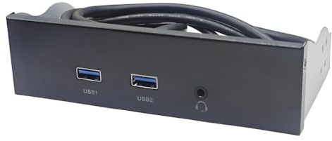 KEALLANS USB3.2 GEN1 Diskettenlaufwerk-Steckplatz HD-Audio Audio-Frontpanel 5,25 Optisches Frontpanel Unterstützt 2X USB3.0 + 1x Audio 3,5 mm