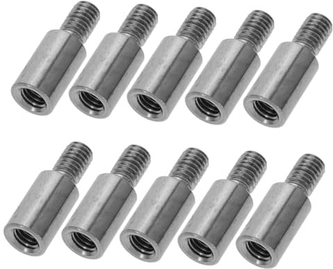 Homoyoyo Joystick Verlängerungsstange 1,5cm 10 Stück Silber, für Gaming | 5,5mm Innengewinde, 10mm Unten, Leichte Montage, Präzise Steuerung