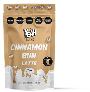 Cinnamon Bun Latte (100 g) – 20 Portionen | Vegan & natürlich | Zimtschnecke zum Trinken | Franzbrötchen-Geschmack | Für heiße & kalte Lattes