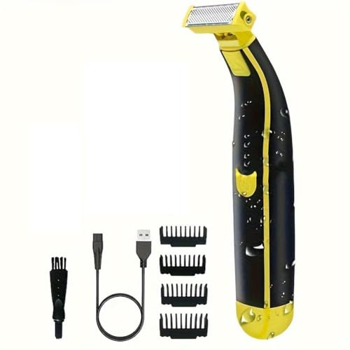 Koolenry Men's Electric Shaver Dual Blade Wet & Dry Razors Full Body Washable USB Rechargeable Trimmer Heads