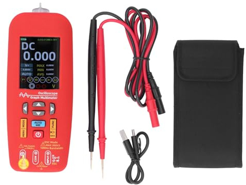 Telituny Oszilloskop-Graph-Multimeter, Farbbildschirm, 6000 Zählungen, digitaler Tester, tragbares Strom- und Spannungsmessgerät
