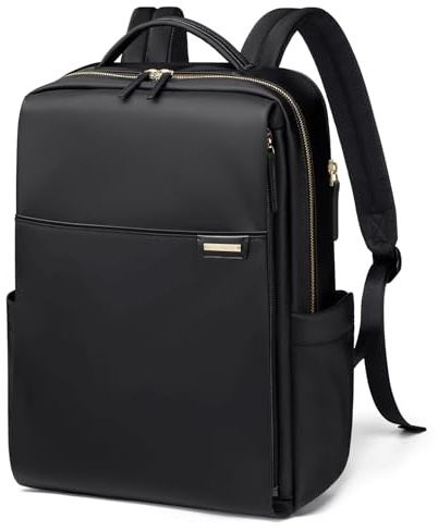 GOLF QUALITY Rucksack Damen, Rucksack mit Laptop Fach,Herren Laptop Rucksack Wasserdicht, Schultasche Backpack Women Elegant Casual Daypack, Aebeitsrucksack, 14 Zoll Schwarz