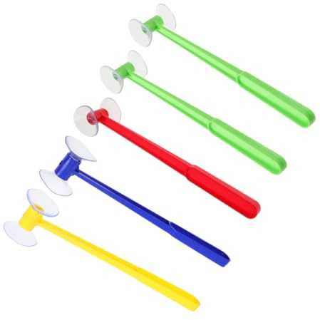 HONITANO Jeu Ventouse Marteau Éducatif pour Garçon et Filles, 5 Pièces en Plastique, Tri des Couleurs et Développement Intellectuel Couleur Aléatoire