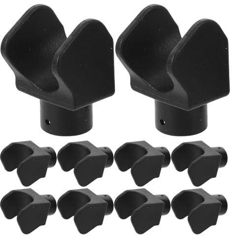 Abaodam Lot de 10 Patins de Repose-jambes en Plastique Robuste pour Fauteuil Roulant, Curseurs de Fixation Amovibles Compatibles, Blocs de Serrage pour Repose-pieds, Accessoires