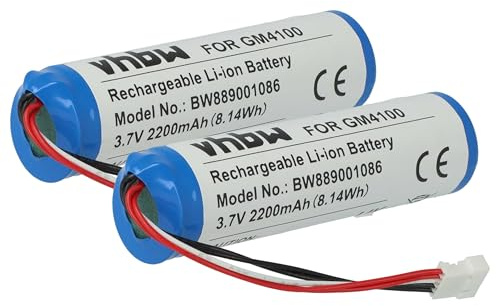 vhbw 2X Akku kompatibel mit Datalogic Gryphon GM4130, GM4130-BK-433K1, GM4130-BK-910K1 Barcodescanner POS (2200 mAh, 3,7 V, Li-Ion)