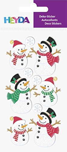 Heyda 203780621 Stick-On's Mix, Motiv: Schneemann