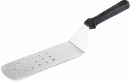 APS 88940 Perforierter Wender mit Anti-Rutsch-Griff, Polypropylen, Edelstahl-Blatt, Schwarz, ca. 24.5x7.5 x 37,5 cm