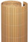 Videx Balkon-Sichtschutz PVC Rügen | Teak |90 x 200 cm| 100% Blickdicht ohne Abstand zwischen Röhrchen | Premium-Qualität Made in Germay |stabile wetterfeste Sichtschutzmatte