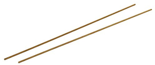 sourcing map Tige Filetée M2.5x250mm 0.45mm Pas fileté mâle goujons laiton 2 pcs