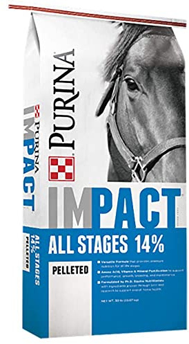 Purina | Impact All Stages 14 Pelleted Horse Feed | 50 Pound (50 LB) Bag
