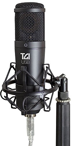 TGI TGIMUSB2 Microphone Diaphragm USB Recording Mic, Black