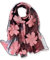 YFZYT Organza-Schal für Damen mit Feder Stickerei Muster/Elegantes Accessoire für Frauen/Organza-Schal/Halstuch/Schulter-Tuch/Schal Chiffon Stola Scarves - Pinke Blume
