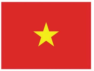 Autocollant Drapeau VietNam Viêt Nam sticker flag - Taille : 8 cm