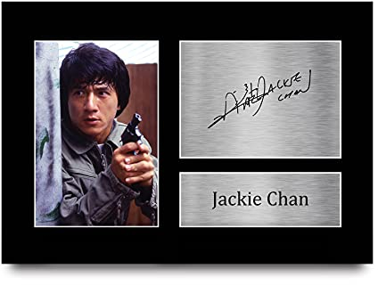 HWC Trading Jackie Chan A4 Ungerahmt Signiert Gedruckt Autogramme Bild Druck-Fotoanzeige Geschenk Für Martial Arts Police Story Filmfans
