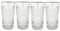 Libbey - Hobstar - Verre longdrink, verre à eau, verre à jus - cristal - avec bord doré élégant - 4 pièces - 470 ml