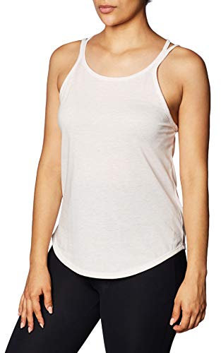 Nike W Nk Yoga Strappy Tank Canottiera Sportiva, Donna, Barely Rose/Htr/Plum Chalk, XL