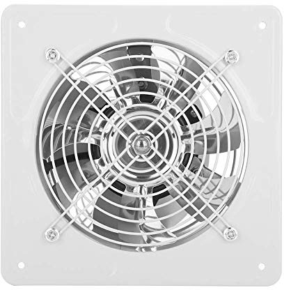 GOTOTOP 220V 40W Wandmontage Abluftventilator Automatisch geräuscharm Home Badezimmer Küche Garage Entlüftung (7,48 × 7,48 × 5,31 Zoll)(Weiß)