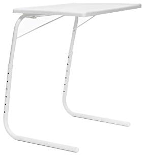 InnovaGoods® Mesa Plegable Auxiliar Multiposición Mesa Plegable Portatil, Mesa Auxiliar, Mesas Auxiliares para Salon, Foldy Table. Color Blanco 53x70x39cm