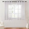 CUTEWIND Gardinen mit Ösen Vorhänge Wohnzimmer Halbtransparente Vorhang aus Voile Polyester Ösenschal Transparent Wohnzimmer Gardine für Schlafzimmer 140 X 145 cm B x H 2 Stücke Graurosa