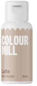 Colour Mill Oil Blend Latte Lebensmittelfarbe auf Ölbasis - Lebensmittelfarben für Schokolade, Fondant, Cupcakes, Kuchen, Backen, Macaron - Food Coloring für Tortendeko - 20ml