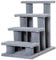 PawHut Dog Steps for Bed 4 Step Pet Stairs for Sofa Dog Cat Climb Ladder 63x43x60 cm Grey