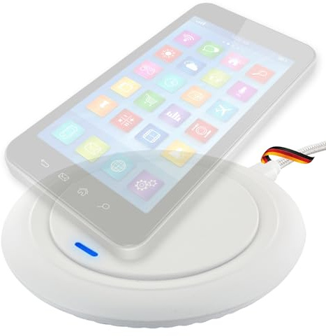 SCHWAIGER QLP10 512 QI Wireless Ladeplatte QI-Ladegerät Induktionsladeplatte kabelloses Aufladen Ladestation induktiv 10W