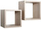 MODULARREDO | Q-BIS MAXI Set di 2 Mensole da Muro, Cubi Arredo, Mensole Cubo, Cubi da Parete, 35x35 p23.7 cm e 31x31 p23.7 cm, Rovere naturale, Kit Tasselli Incluso - Made in Italy