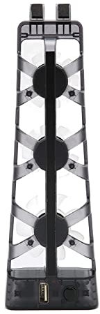 para Ventilador de Refrigeración PS5, 3 Ventiladores de Refrigeración Integrados con Luz LED 4.9CFM Enfriador de Consola de Juegos Eficiente Enfriador de bajo Ruido para Disc Edition Y Digital Edi