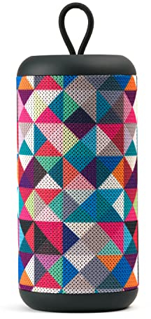 Music Sound | SPEAKER Vertical | Speaker Bluetooth 5.0 Outdoor - 5 Watt di Potenza - PlayTime 4 Ore - Ricarica 1,5 Ore - Entrate micro SD, USB key e Cavo AUX - Fantasia Triangoli