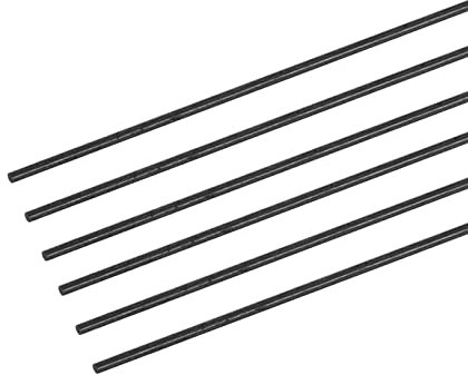 sourcing map Paket von 6 Kohlefaser Stab für RC Flugzeug DIY Rohr Quadcopter Arm 2.5mmx300mm