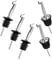 PXRLMYF 5Pcs Bottle Pourers,Stainless Steel Speed Pourer with Hinged Flip Top Cap,Liquor Spirits Pourer for Wine Olive Oil Coffee Syrup Vinegar Bottles