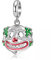 Streetculture Clown Maske Vintage Carneval Fratze - Bettelarmband Anhänger Schmuck Dekoration Zubehör Geschenk Sterlingsilber