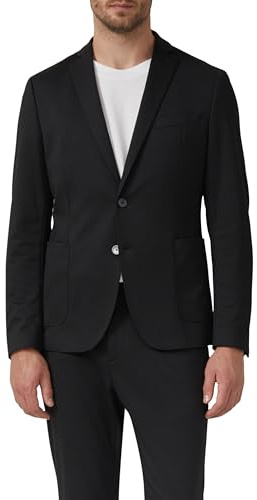 s.Oliver Herren Indoor-Sakko – Slim Fit, Stretch-Jersey, Reverskragen