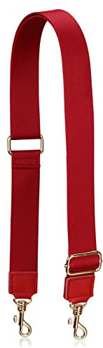 Allzedream Handtasche Riemen verstellbarer Ersatz Umhängetaschen Breite Taschengurte (Rot-Lederende)