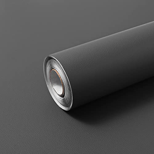 Hode Kunstleder Selbstklebend Grau 30x300cm Leder Reparatur Patch PU Lederoptik Folie für Sofa Autositze Jacken Möbel Lederreparatur Möbelfolie