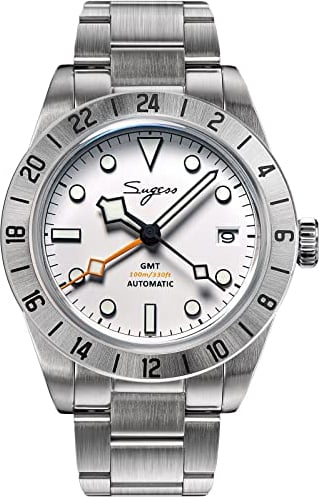 BB GMT BGW9 leuchtende x gewölbte Saphir-Kristallglas, 100 m, NH34, mechanische Herrenuhr, S431.01, silber, Armband