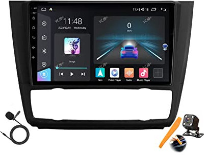 YCJB Android 12.0 Autoradio Stereo Navi für B-MW E88 E82 E87 2004-2011 Sat GPS Navigation 9 Zoll Touchscreen Multimedia Player FM BT Receiver mit 4G 5G WiFi SWC DSP Carplay,M100s
