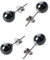 2 x Ohrringe aus 925er Silber, Ohrstecker, 0,23 , Hämatit