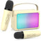 ERAY Micrófono Karaoke con 2 Micrófonos Inalámbricos, Máquinas de Karaoke Bluetooth para Niños, Portátil Altavoz de Karaoke con Micrófono Ideal para Boda, Fiesta, Cumpleaños