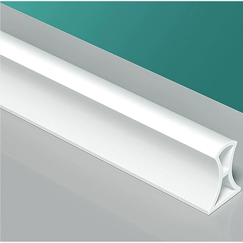 1m Barrera de Ducha y Sistema, 20×30mm Barrera Agua Ducha, Borde Plato Ducha, Perfil Silicona Ducha, Umbral de Ducha Plegable, Tope Agua Flexible Para Baño Suelo, Lavabo, Bañera