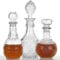 LAWADACH Liquor Decanters Whiskey Decanter Set - Creative Glass Decanter for Liquor,Decanter for Tequila,Bourbon and Vodka Unique Whiskey Presents for Man,Dad and Home Bar Decor(17.6oz*2, 17oz*1)