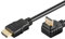CABLEPELADO Cavo HDMI Ethernet a Gomito 90° Con Contatti Dorati - Compatibile Con PC, PS4, PS5, Xbox, Smart TV | Nero | 2 Metri