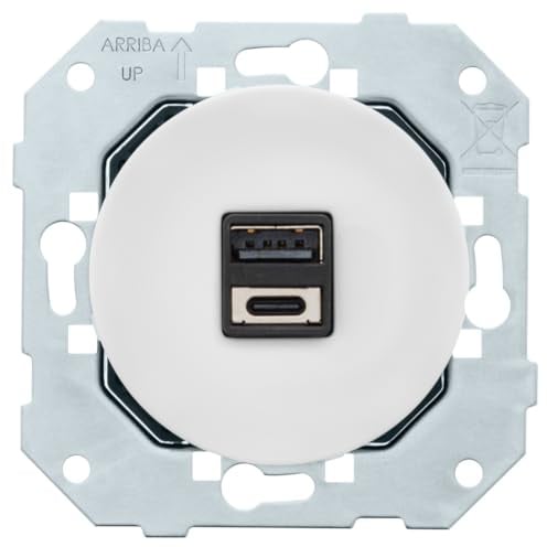 FONTINI - Double prise usb 2,6a a/c BLANC GLOSSY DOM