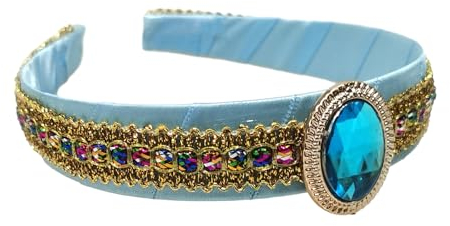 Serre-tête Jasmin pour filles avec grand cristal - Accessoire pour cheveux - Princesse arabe
