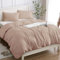 Cotopuro Bettwäsche 240x220 3teilig 100% Baumwolle, Bettbezug Set 220x240 (2 Kissenbezug 50x80) aus Premium Baumwolle 150GSM, Weich, Atmungsaktiv, Hypoallergen - Rosa