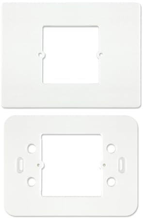 Adattatore universale scatola placca da 504 a 502, placca adattatore riduttore da 504 a 502 in plastica. Supporto adattatore cassetta per termostati o altro (Mod 4 da 504 a 502 Bianco)