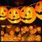 AUAUY Halloween Lichterkette Batterie, 3M 20 LED Orange Kürbis Lampion Lichterkette Batteriebetrieben, 2 Modi Wasserdicht Lichterkette für Außen Innen Deko, Party, Halloween Dekorations